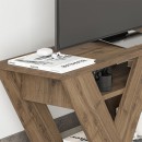 Έπιπλο τηλεόρασης Pipralla Megapap χρώμα ανοιχτό καρυδί 110x30x40εκ.