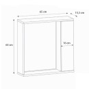 Καθρέπτης μπάνιου Deal Μegapap χρώμα λευκό 65x15,3x65εκ.