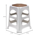 Σκαμπώ πολυπροπυλενίου στοιβαζόμενο Desia Megapap χρώμα λευκό 37x37x45εκ.