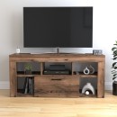 Έπιπλο τηλεόρασης Midili Megapap χρώμα καπνιστή καρυδιά 135x42x60,7εκ.