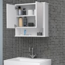 Καθρέπτης μπάνιου Delo Μegapap χρώμα λευκό 62x17,5x60εκ.