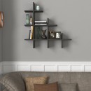 Ραφιέρα τοίχου Juke Megapap χρώμα ανθρακί 81,8x18x80εκ.