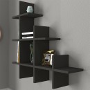 Ραφιέρα τοίχου Juke Megapap χρώμα ανθρακί 81,8x18x80εκ.