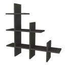 Ραφιέρα τοίχου Juke Megapap χρώμα ανθρακί 81,8x18x80εκ.