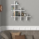 Ραφιέρα τοίχου Juke Megapap χρώμα λευκό 81,8x18x80εκ.