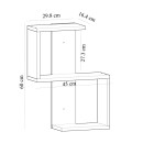 Ραφιέρα τοίχου Octa Megapap χρώμα sapphire oak 45x16,4x60εκ.