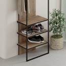 Έπιπλο εισόδου Archy Megapap χρώμα ανοιχτό καρυδί 53x31,7x180εκ.