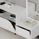 Έπιπλο εισόδου Mila Megapap με κρεμάστρα χρώμα λευκό 120x37x171,6εκ.