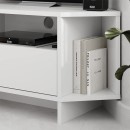 Έπιπλο τηλεόρασης γωνιακό Viva Megapap χρώμα λευκό 95,7x35,4x45εκ.