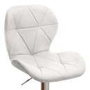 Σκαμπό μπαρ Dolores Megapap με ρυθμιζόμενο ύψος PU λευκό - βάση χρωμίου 45,5x38x89/109εκ. | Σετ 2 τεμ