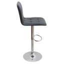 Σκαμπό μπαρ Carmelo Megapap με ρυθμιζόμενο ύψος PU μαύρο - βάση χρωμίου 45x42x90/113εκ. | Σετ 2 τεμ