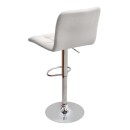 Σκαμπό μπαρ Carmelo Megapap με ρυθμιζόμενο ύψος PU λευκό - βάση χρωμίου 45x42x90/113εκ. | Σετ 2 τεμ