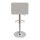 Σκαμπό μπαρ Carmelo Megapap με ρυθμιζόμενο ύψος PU λευκό - βάση χρωμίου 45x42x90/113εκ. | Σετ 2 τεμ