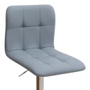 Σκαμπό μπαρ Carmelo Megapap με ρυθμιζόμενο ύψος PU γκρι - βάση χρωμίου 45x42x90/113εκ. | Σετ 2 τεμ