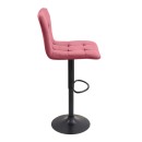 Σκαμπό μπαρ Carmelo Megapap με ρυθμιζόμενο ύψος βελούδο σάπιο μήλο - βάση μαύρο ματ 45x42x90/113εκ. | Σετ 2 τεμ