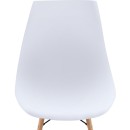 Καρέκλα τραπεζαρίας Nova Megapap PP λευκό - ξύλινο φυσικό πόδι 46x51x80εκ. | Σετ 4 τεμ