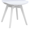 Καρέκλα τραπεζαρίας Viva Megapap PP - PU λευκό - ξύλινο λευκό πόδι 48,5x54x80εκ.