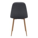 Καρέκλα τραπεζαρίας Iris Megapap γκρι ύφασμα - μεταλλικό φυσικό πόδι 43x50x85εκ. | Σετ 4 τεμ