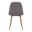 Καρέκλα τραπεζαρίας Iris Megapap μπεζ ύφασμα - μεταλλικό φυσικό πόδι 43x50x85εκ. | Σετ 4 τεμ