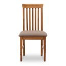 Καρέκλα τραπεζαρίας Francis Megapap από μασίφ ξύλο οξιάς χρώμα καρυδί 48x42x96εκ.