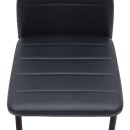 Καρέκλα τραπεζαρίας Rosa Megapap μαύρο PU - μεταλλικό μαύρο πόδι 40x52x96εκ.