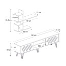 Σύνθεση τηλεόρασης Salerno Megapap χρώμα λευκό 180x35x51εκ.