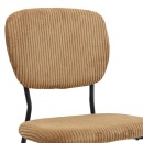 Καρέκλα τραπεζαρίας Kevin Megapap μουσταρδί ύφασμα - μεταλλικό μαύρο πόδι 48x51x87εκ. | Σετ 4 τεμ