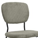 Καρέκλα τραπεζαρίας Kevin Megapap λαδί ύφασμα - μεταλλικό μαύρο πόδι 48x51x87εκ. | Σετ 4 τεμ