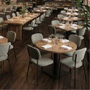 Καρέκλα τραπεζαρίας Kevin Megapap λαδί ύφασμα - μεταλλικό μαύρο πόδι 48x51x87εκ. | Σετ 4 τεμ