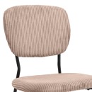 Καρέκλα τραπεζαρίας Kevin Megapap μόκα ύφασμα - μεταλλικό μαύρο πόδι 48x51x87εκ. | Σετ 4 τεμ