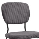 Καρέκλα τραπεζαρίας Kevin Megapap γκρι ύφασμα - μεταλλικό μαύρο πόδι 48x51x87εκ. | Σετ 4 τεμ