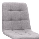 Καρέκλα τραπεζαρίας Bianca Megapap μπεζ ύφασμα - μεταλλικό μαύρο πόδι 43x56x84εκ. | Σετ 4 τεμ