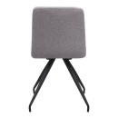 Καρέκλα τραπεζαρίας Bianca Megapap μπεζ ύφασμα - μεταλλικό μαύρο πόδι 43x56x84εκ. | Σετ 4 τεμ