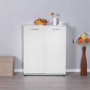 Ντουλάπι - παπουτσοθήκη 24 ζευγών Ultra Megapap δίφυλλο σε χρώμα λευκό 91x35x108εκ.