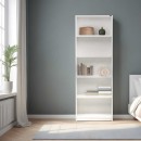 Βιβλιοθήκη Max Megapap σε χρώμα λευκό 58x23x170εκ.