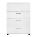 Συρταριέρα Trendline Megapap σε χρώμα λευκό 73x44x96εκ.