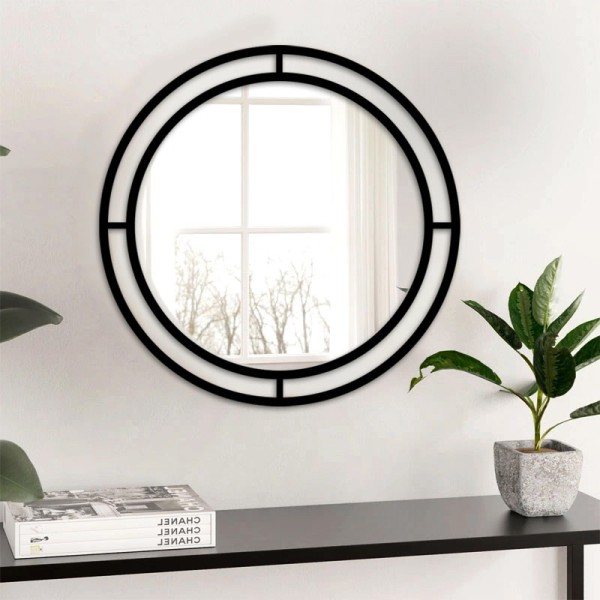 Καθρέφτης τοίχου Merlin Megapap χρώμα μαύρο 57x2x57εκ.