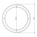 Καθρέφτης τοίχου Merlin Megapap χρώμα χρυσό 57x2x57εκ.