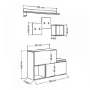 Έπιπλο εισόδου - παπουτσοθήκη Holdon Megapap sapphire oak/ανθρακί 120x36,5x87,5εκ.