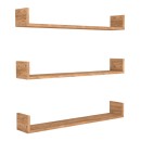 Ραφιέρα τοίχου Tyrion Megapap 3 τεμαχίων χρώμα pine oak 90x15x12εκ.