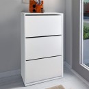 Παπουτσοθήκη μελαμίνης Nave Megapap 18 ζευγών χρώμα λευκό 73,6x24x110εκ.