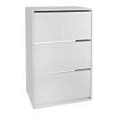 Παπουτσοθήκη μελαμίνης Nave Megapap 18 ζευγών χρώμα λευκό 73,6x24x110εκ.