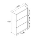 Παπουτσοθήκη μελαμίνης Nave Megapap 18 ζευγών χρώμα pine oak 73,6x24x110εκ.