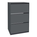 Παπουτσοθήκη μελαμίνης Nave Megapap 18 ζευγών χρώμα ανθρακί 73,6x24x110εκ.