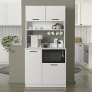 Έπιπλο κουζίνας Tuco 2 Megapap χρώμα λευκό 90x40x180εκ.