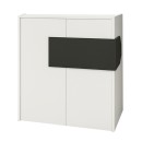 Γραφείο υποδοχής - reception Aloha Megapap με LED χρώμα λευκό - ανθρακί 95,5x40x110,3εκ.