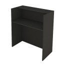 Γραφείο υποδοχής - reception Aloha Megapap με LED χρώμα ανθρακί - sepet oak 95,5x40x110,3εκ.