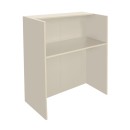 Γραφείο υποδοχής - reception Karibu Megapap με LED χρώμα sandstone - sepet oak 90x40x100εκ.