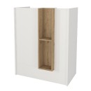 Γραφείο υποδοχής - reception Bonveno Megapap χρώμα λευκό - sepet oak 90x43,2x110εκ.