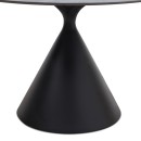 Τραπέζι Logan Megapap sintered stone - μέταλλο χρώμα γκρι εφέ μαρμάρου - μαύρο Ø120x72εκ.